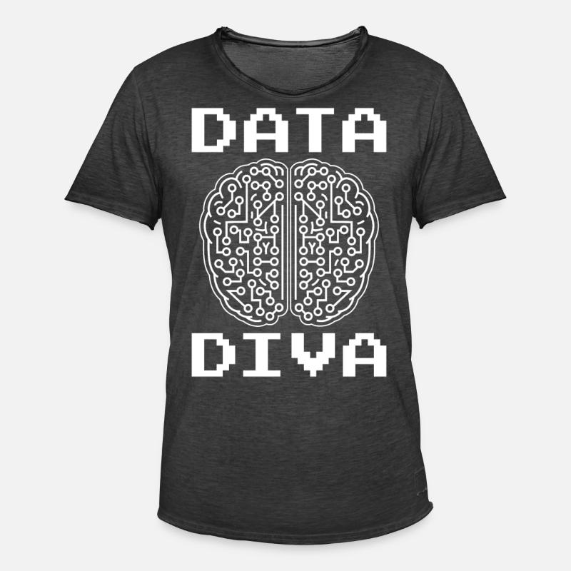 Machine Learning Algorithmen KI Datenanalyst - Männer Vintage T-Shirt - Vintage Schwarz