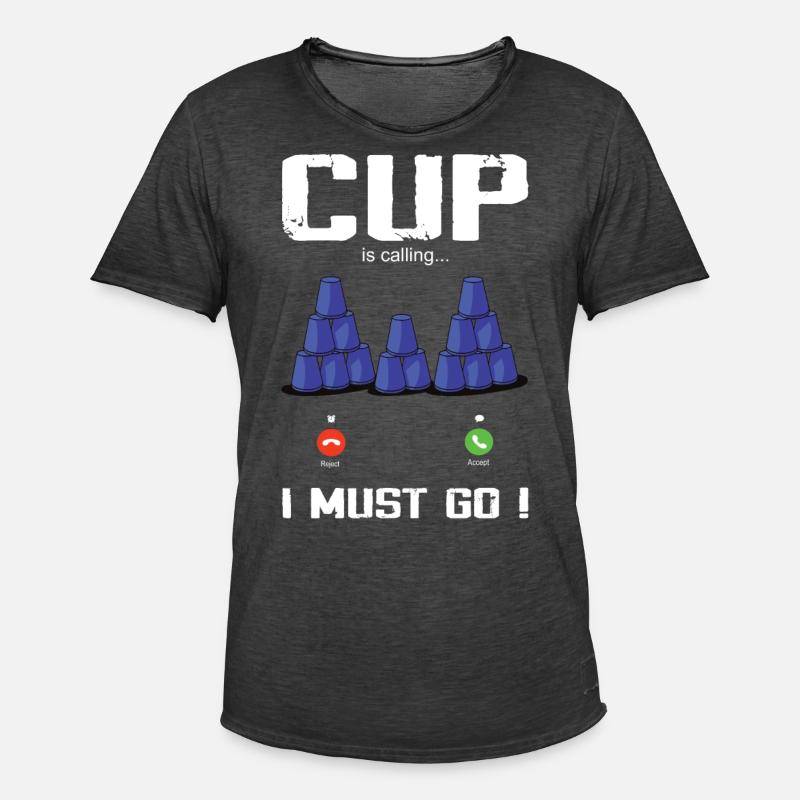 Stacking Cups Speed Stacker - Men's Vintage T-Shirt - washed black