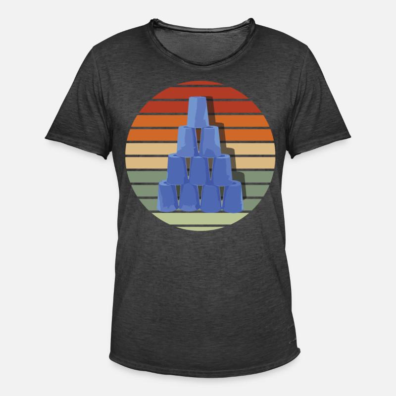 Stacking Cups Speed Stacker - Men's Vintage T-Shirt - washed black