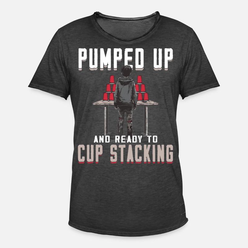 Stacking Cups Speed Stacker - Men's Vintage T-Shirt - washed black