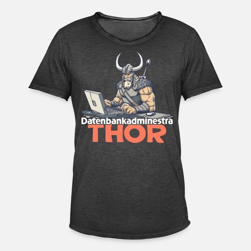 Datenbankadministrathor Codierung Datenanalyst - Männer Vintage T-Shirt - Vintage Schwarz