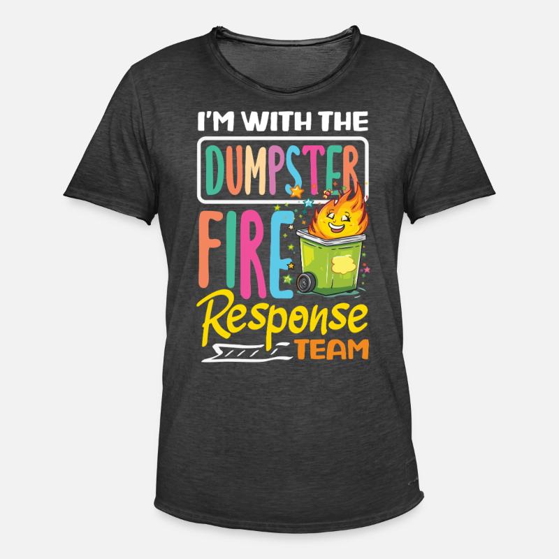 Müllcontainer Fire Response Team Leader - Männer Vintage T-Shirt - Vintage Schwarz