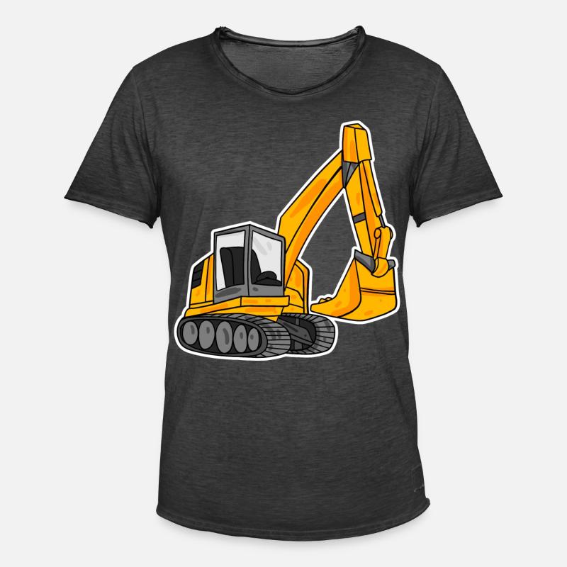 Löffelbagger Ausgräber Bagger - Männer Vintage T-Shirt - Vintage Schwarz