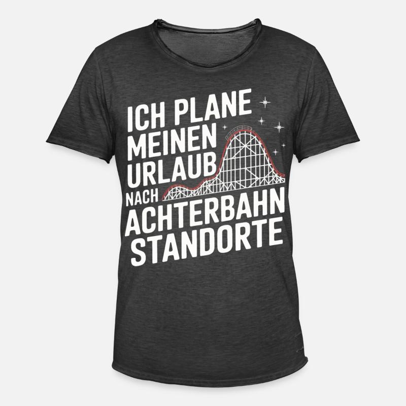 Achterbahn Freizeitpark Roller Coaster - Männer Vintage T-Shirt - Vintage Schwarz