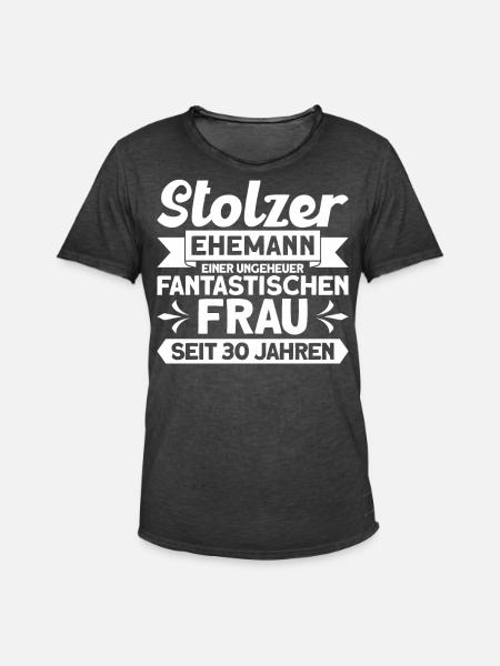 Ehepaar Ehemann Perlenhochzeit Geschenk - Männer Vintage T-Shirt - Vintage Schwarz