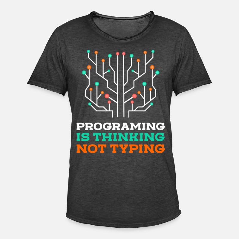 Programmierer Coder Nerd - Männer Vintage T-Shirt - Vintage Schwarz