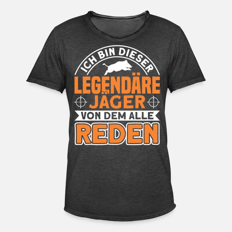 Jäger Jagd Jagen Geschenk - Männer Vintage T-Shirt - Vintage Schwarz