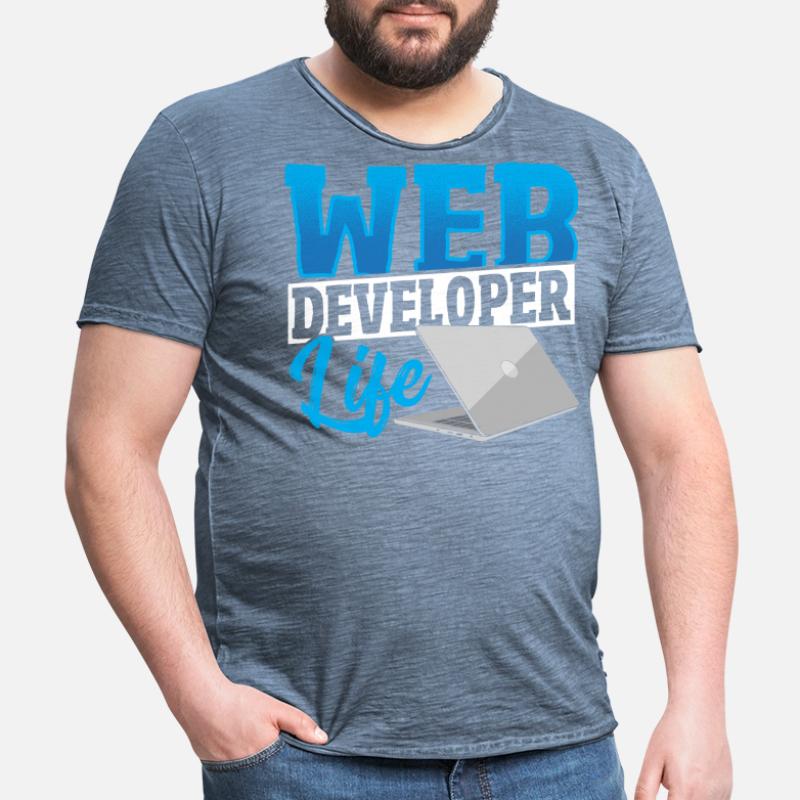 Web Developer Life Web Developer Programmer Men's Vintage T-Shirt