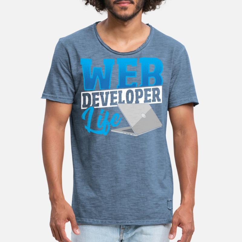 Web Developer Life Web Developer Programmer Men's Vintage T-Shirt