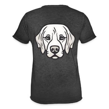 Faithful look - Men's Vintage T-Shirt - washed black - Back - Jose (178cm)