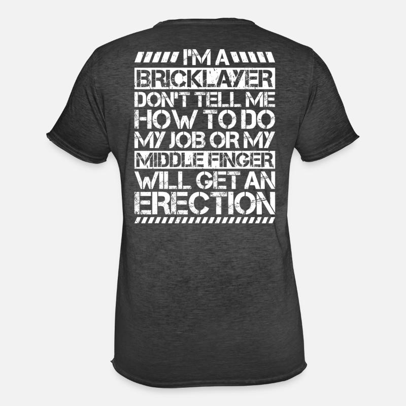 Master Masonry Masonry Bricklayer Mason - Men's Vintage T-Shirt - washed black