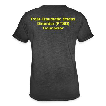 Post Traumatic Stress Disorder PTSD Counselor - Männer Vintage T-Shirt - Vintage Schwarz - Hinten