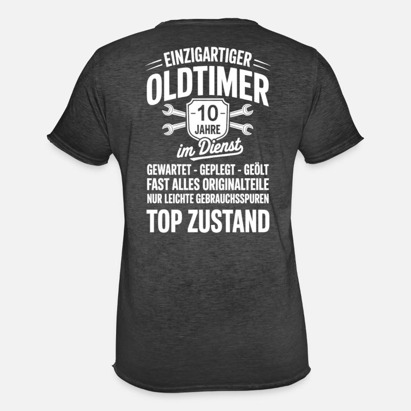 bester Mitarbeiter - Oldtimer Mechaniker - Männer Vintage T-Shirt - Vintage Schwarz