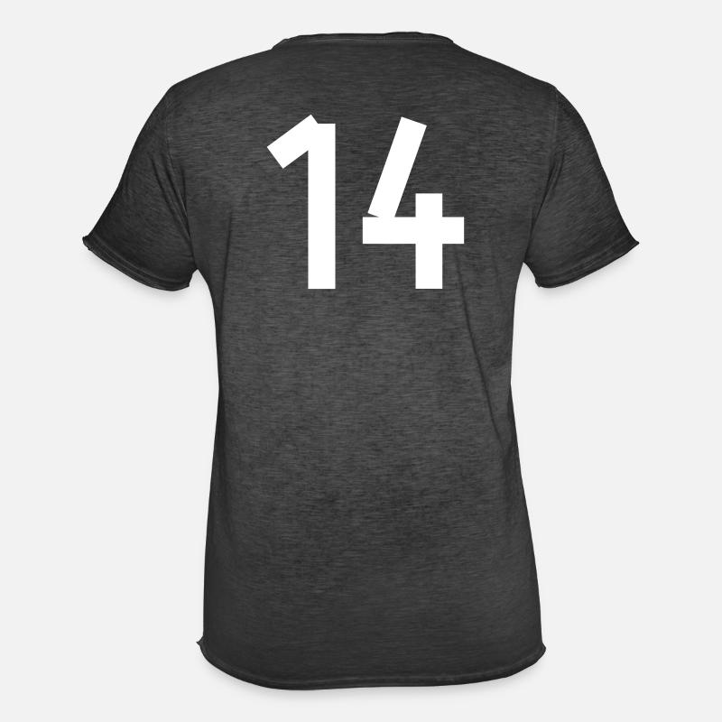 Number 14 - Männer Vintage T-Shirt - Vintage Schwarz