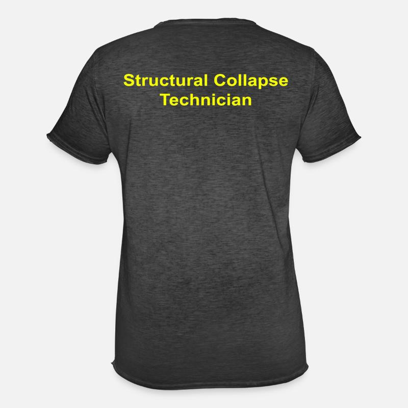 Technicien en effondrement de structures - T-shirt vintage Homme - noir vintage
