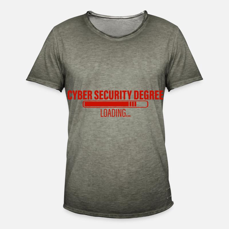 Cyber Security Degree Loading 3 - Men's Vintage T-Shirt - vintage khaki