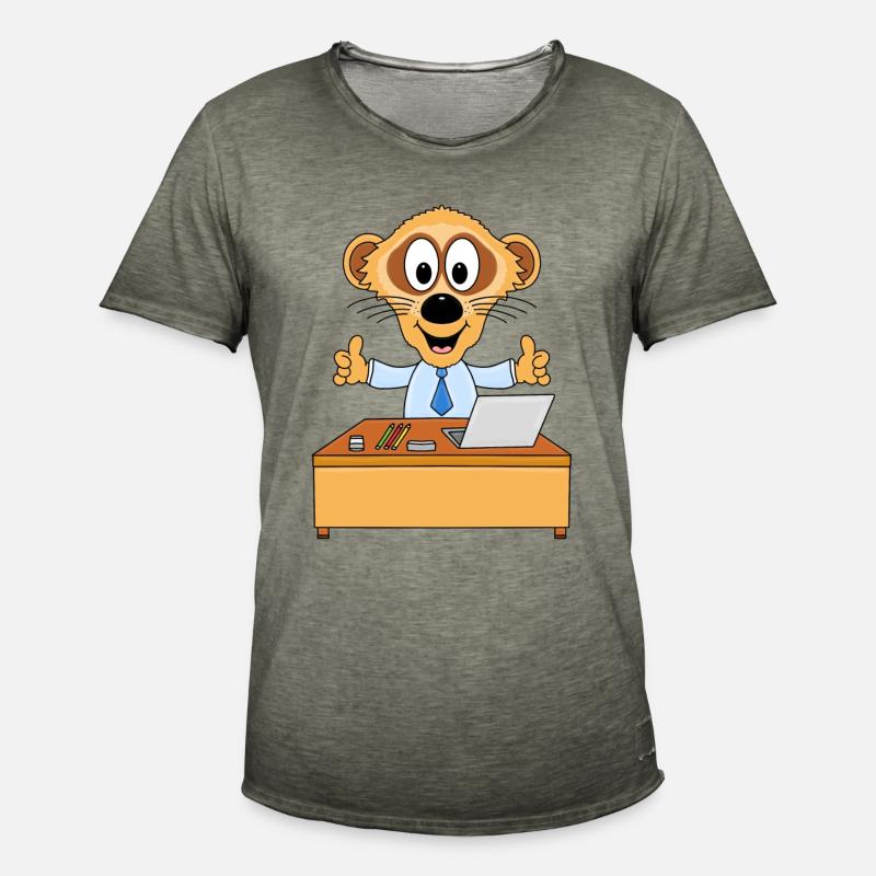 ERDMÄNNCHEN - ARBEIT - JOB - BERUF - MITARBEITER - Männer Vintage T-Shirt - Vintage Khaki