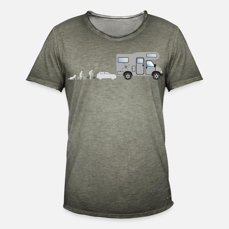 Evolution Camper - Männer Vintage T-Shirt - Vintage Khaki