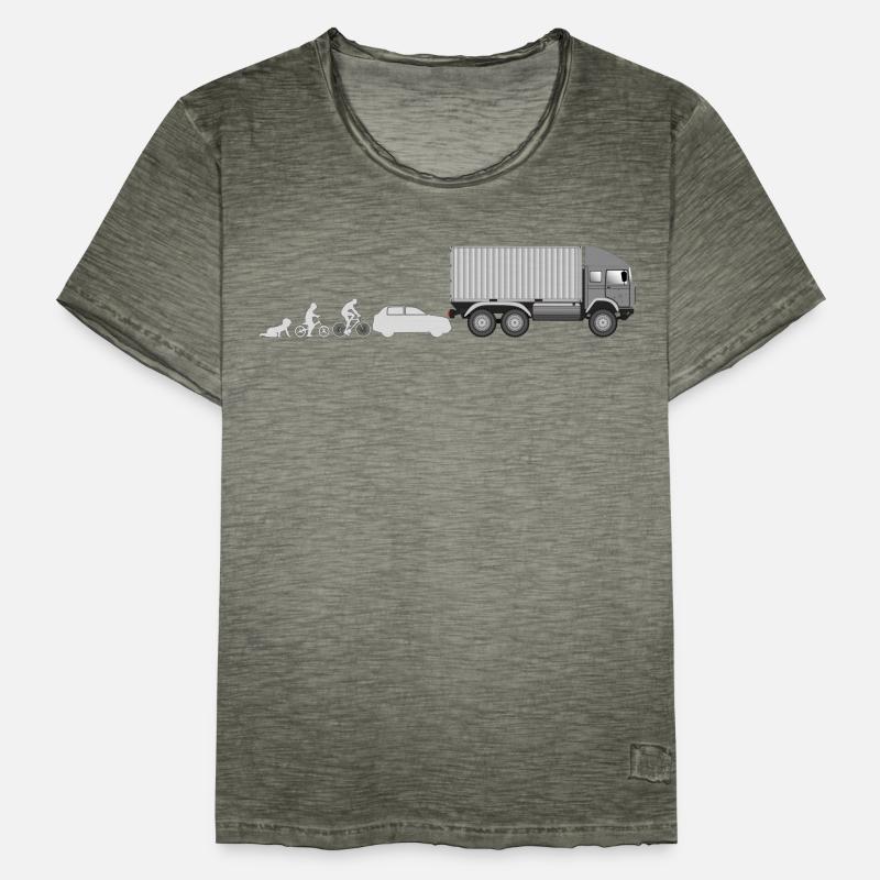 Evolution Container LKW Fahrer Männer Vintage T-Shirt