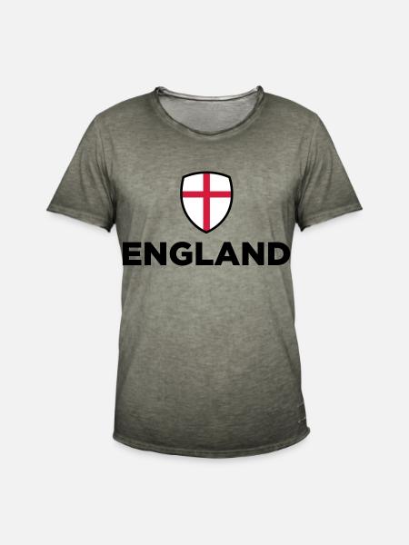 Drapeau national de l Angleterre - T-shirt vintage Homme - vintage kaki