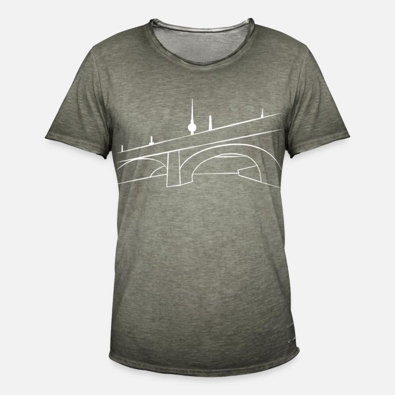 Urban Sketch Spreebrücke w - Men's Vintage T-Shirt - vintage khaki