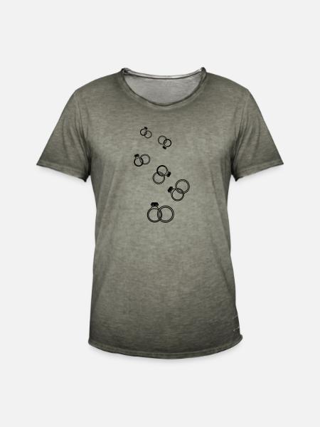 Eheringe symbol - Männer Vintage T-Shirt - Vintage Khaki