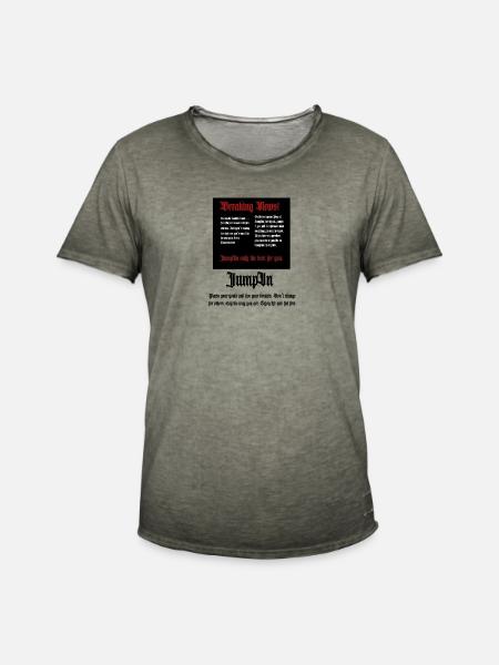breaking news JumpIn - Männer Vintage T-Shirt - Vintage Khaki