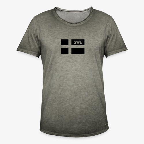 Swedish Tactical flag Sweden - Sverige - SWE - Vintage-T-shirt herr