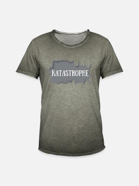 Catastrophe - T-shirt vintage Homme - vintage kaki