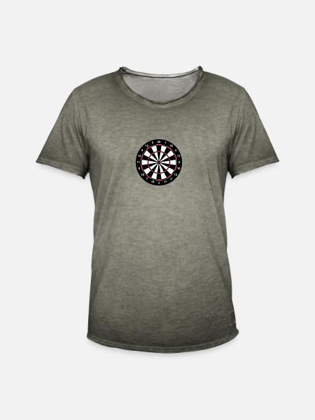 Dartboard - Männer Vintage T-Shirt - Vintage Khaki