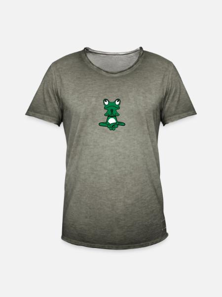 Frog meditation yoga - Men's Vintage T-Shirt - vintage khaki