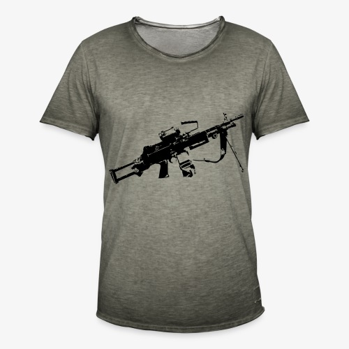 FN Minimi Para machine gun M249 SAW Kulspruta 90 - Vintage-T-shirt herr