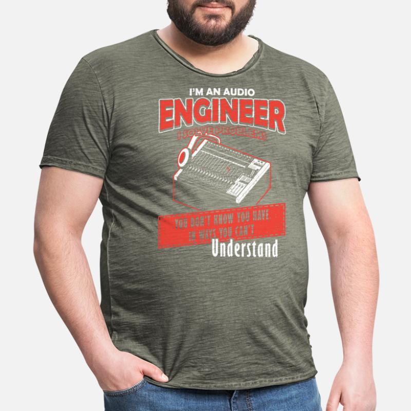 Audio Engineer Solve Problem Tontechniker Männer Vintage T-Shirt