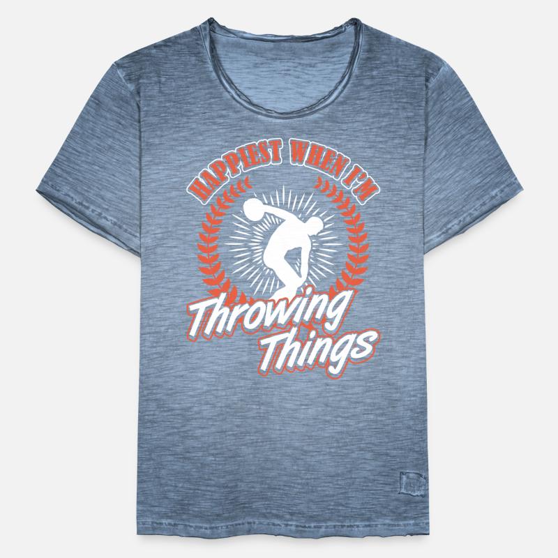Diskus Happiest Throwing Things Discus Thrower Men's Vintage T-Shirt