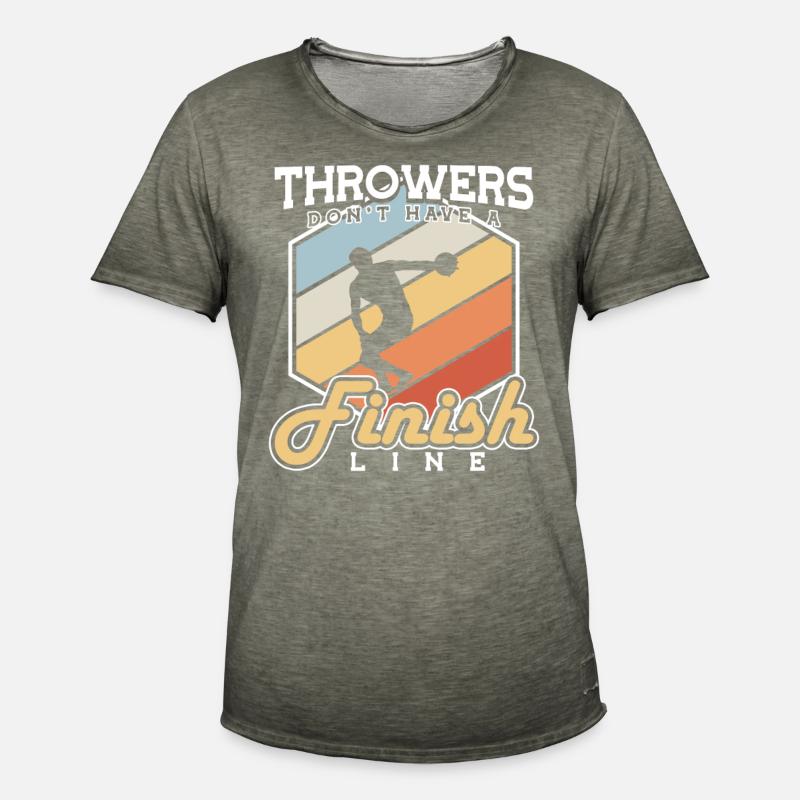 Diskus Throwers Have No Finish Lines Diskuswerfer - Männer Vintage T-Shirt - Vintage Khaki