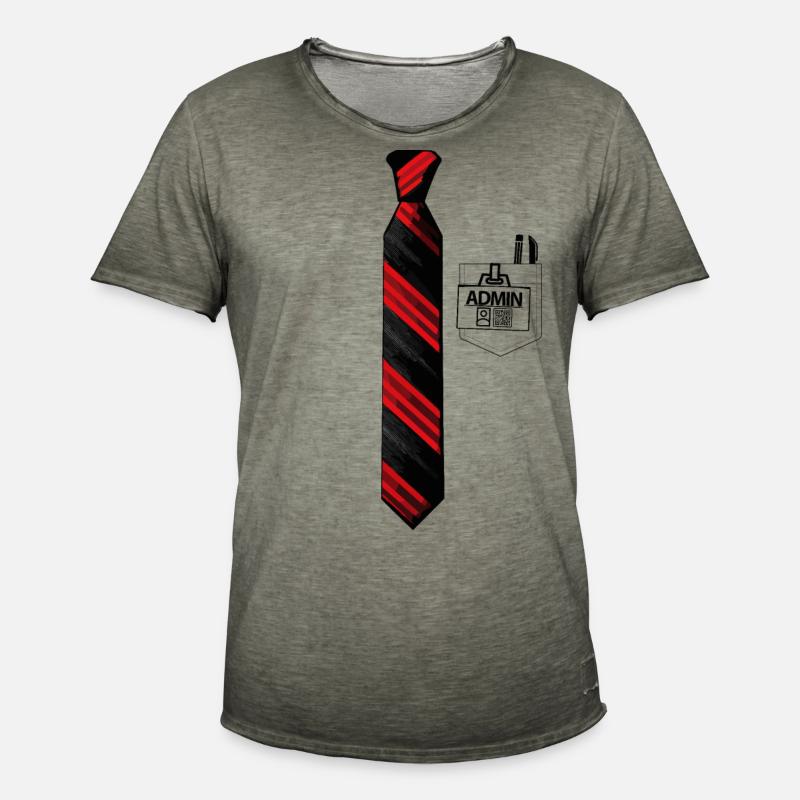 Admin Authority - Männer Vintage T-Shirt - Vintage Khaki