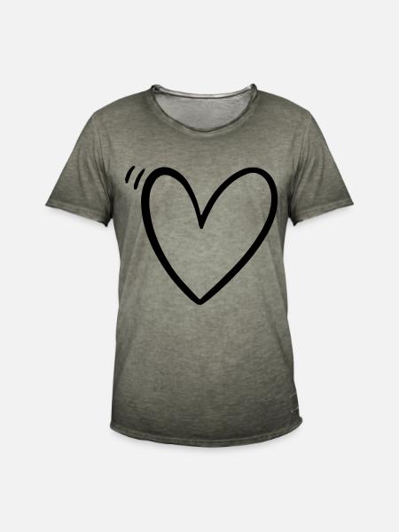 Herz Liebe Beziehung - Männer Vintage T-Shirt - Vintage Khaki