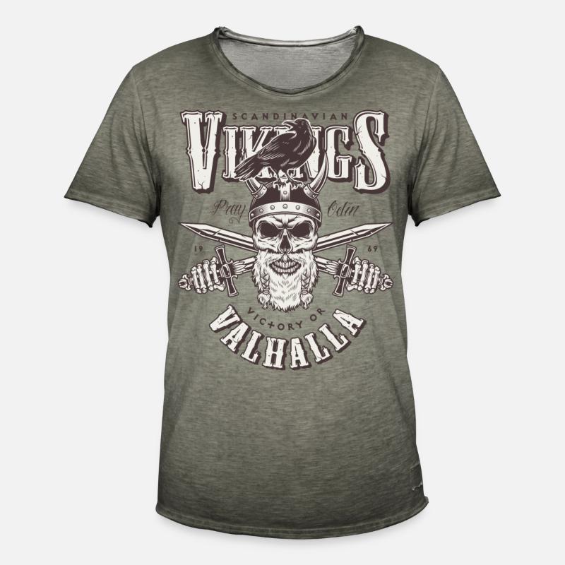 vikings valhalla - Männer Vintage T-Shirt - Vintage Khaki