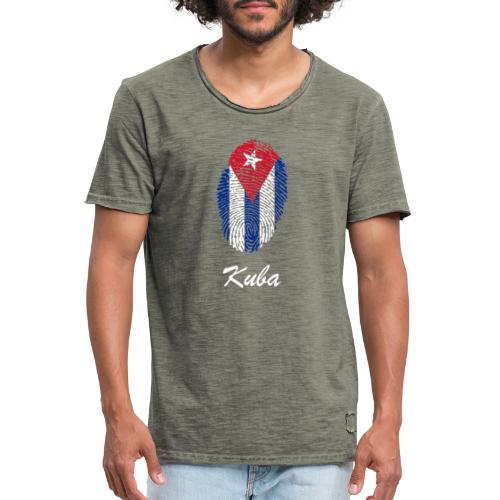 Kuba Fingerabdruck - Männer Vintage T-Shirt
