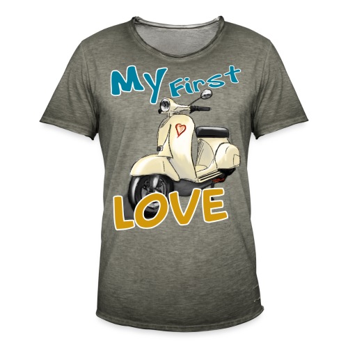 My_first_Love_weiß_Vol.3.png - Männer Vintage T-Shirt