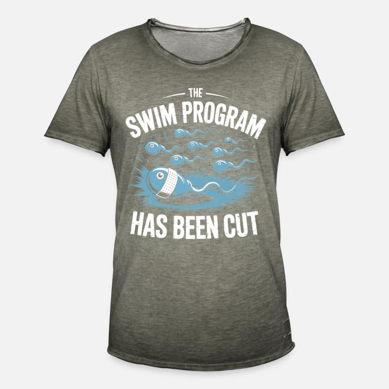 Schwimmprogramm wurde beendet - Männer Vintage T-Shirt - Vintage Khaki