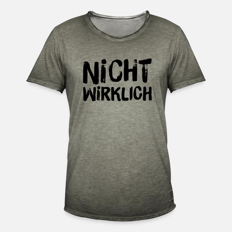 ich will das nicht - Männer Vintage T-Shirt - Vintage Khaki