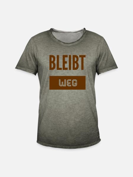 bitte halten sie Abstand - Männer Vintage T-Shirt - Vintage Khaki