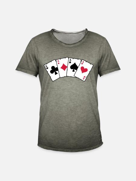 cards_3c2 - Men's Vintage T-Shirt - vintage khaki