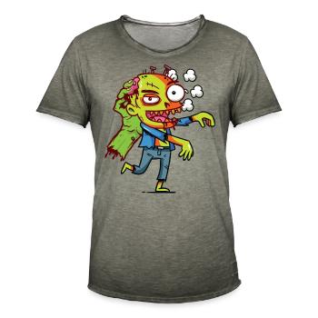 Zombie Halloween Shirt - Geschenkidee - Männer Vintage T-Shirt - Vintage Khaki - Vorne