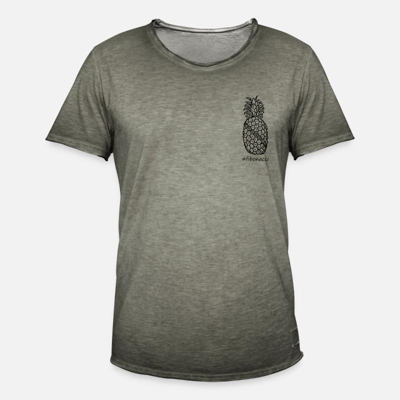 Fibonacci Ananas - Männer Vintage T-Shirt - Vintage Khaki