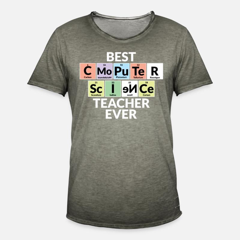 Bester Informatiklehrer Aller Zeiten - Männer Vintage T-Shirt - Vintage Khaki