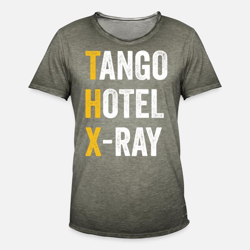 Computer chat tango. - Men's Vintage T-Shirt - vintage khaki