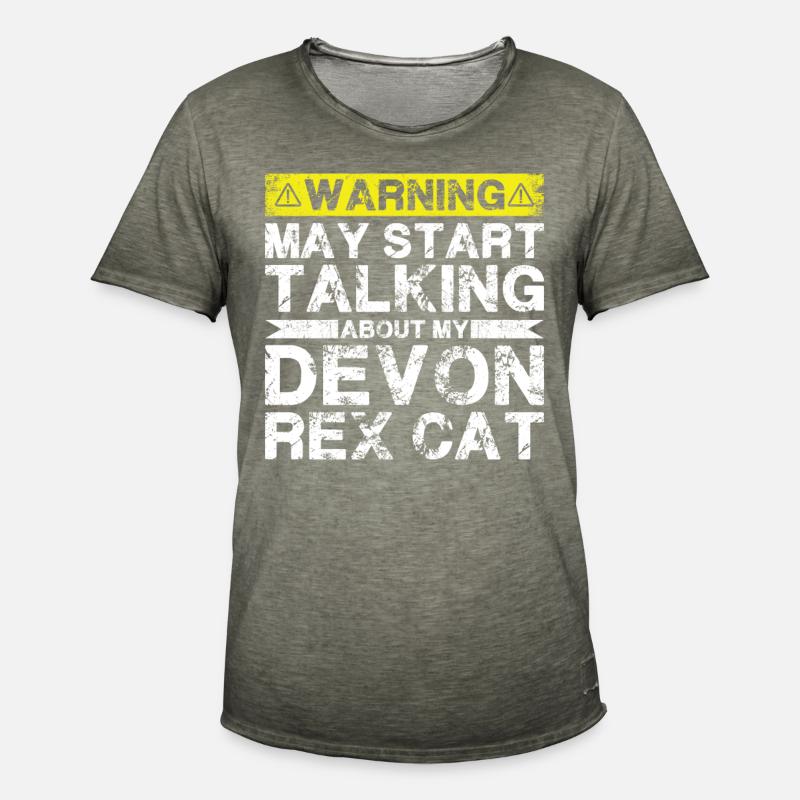 Apropos Devon Rex Cat - Männer Vintage T-Shirt - Vintage Khaki