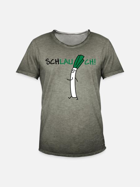 Schlauer Lauch - Männer Vintage T-Shirt - Vintage Khaki